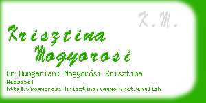 krisztina mogyorosi business card